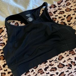 Black Longline Wicking Sports Bra Size 1 Torrid